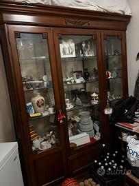 Vetrinetta antica + tavola e sedie