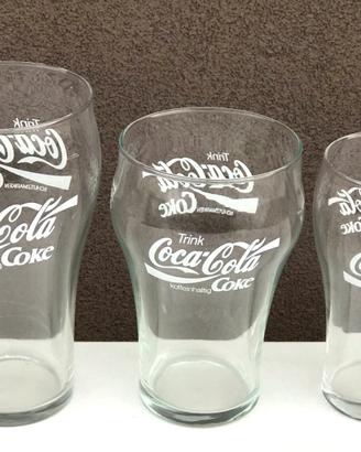 COCA-COLA TRE BICCHIERI VINTAGE