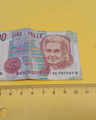 Banconota 1000 lire M. Montessori - buono stato -