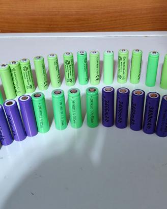 batterie litio 14500 e Ni-cd size AA nuove lotti