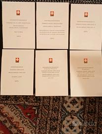 SVIZZERA 1974 N. 6 FOLDER-LIBRETTI NUOVI. 