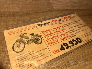 Ciclomotore ITOM junior 49 Depliant concessionaria