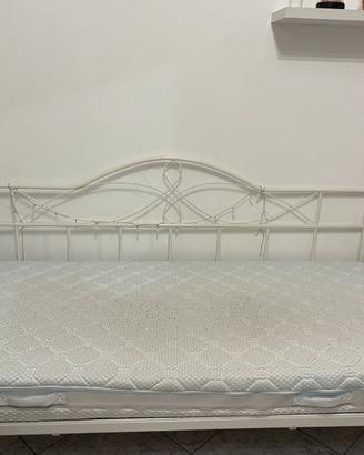 LETTO IN FERRO BIANCO + MATERASSO
