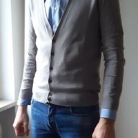 Cardigan Maglioncino SISLEY Grigio chiaro taglia L