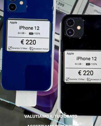 IPHONE 12 64GB batteria nuova