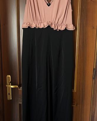TUTA ELEGANTE CERIMONIA ROSA E NERA – TAGLIA 52