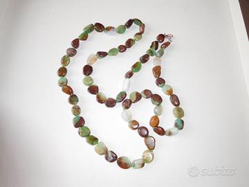 Collana in Crisoprasio australiano,lungh. cm.86