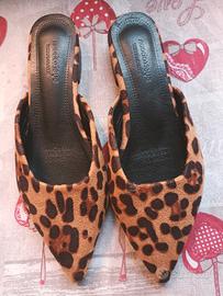 scarpe aperte da donna leopardo 