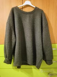 maglione grigio lamé argento M 