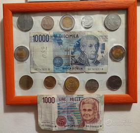 Monete di carta e metallo lire