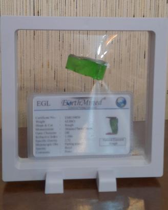 Smeraldo naturale certificato 