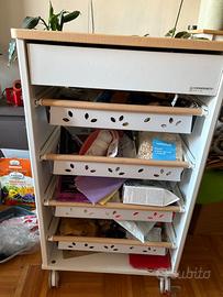 Carrello cucina foppa pedretti  bianco