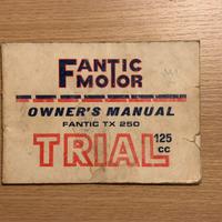 Fantic Motor Trial 125 libretto uso manutenzione