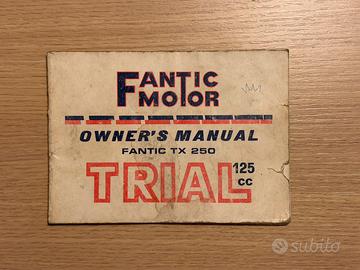 Fantic Motor Trial 125 libretto uso manutenzione