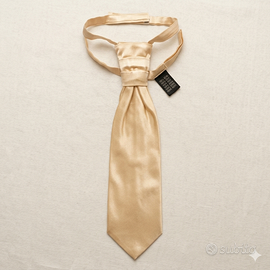 Plastron Cerimonia 100% Seta Beige/Champagne