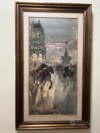 Giulio Falzoni dipindo “Londra di sera” P.  Circus