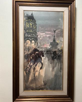 Giulio Falzoni dipindo “Londra di sera” P.  Circus