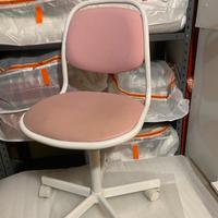 Sedia girevole per bamhini rosa