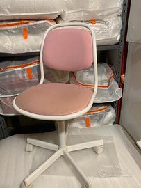 Sedia girevole per bamhini rosa