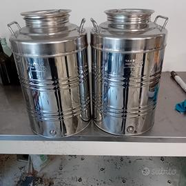 BIDONI PER ALIMENTI ACCIO INOX 18/10  NR 10 PEZZI