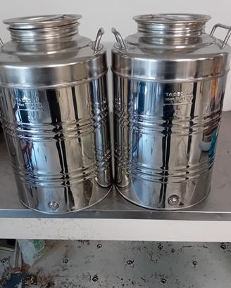 BIDONI PER ALIMENTI ACCIO INOX 18/10  NR 10 PEZZI