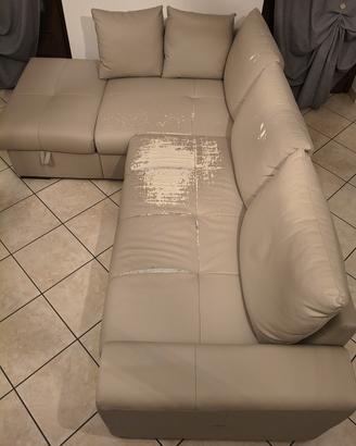 Divano letto angolare con penisola 