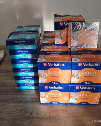 Verbatim Dvd Cd Lotto 280 pezzi nuovi.