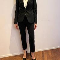Giacca Blazer nera con spalline