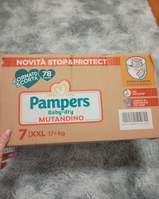 Pampers Baby-Dry Mutandino Taglia 7 XXL (17+ kg) -