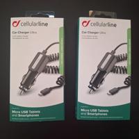 2 caricabatterie  da auto micro usb CELLULARLINE