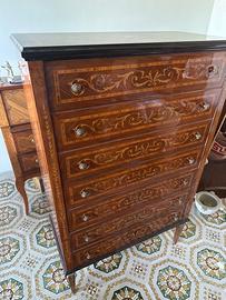 cassettiera/ settimino antico in legno pregiato
