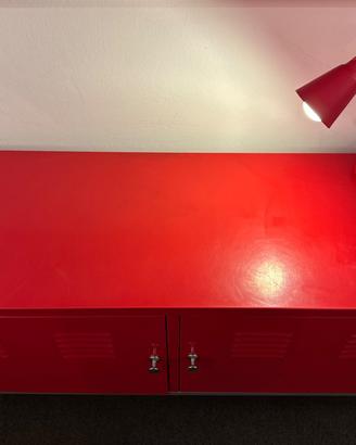Mobile IKEA PS rosso in metallo – 119×40×63 cm