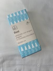 Lenzuolo singolo con angoli 90x200 Oeko tex