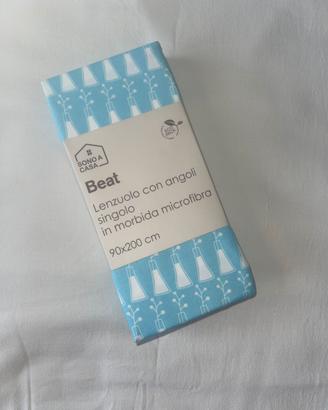 Lenzuolo singolo con angoli 90x200 Oeko tex
