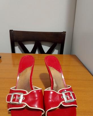 zoccoli in pelle rossa Replay 35€