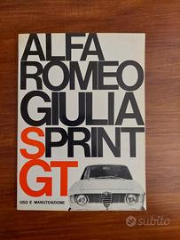 Uso e Manutenzione Alfa Romeo Giulia Sprint GT