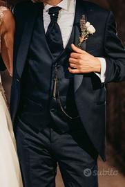 Vestito da sposo blu VERSALI UOMO