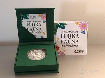 25 cent argento Serie Flora e Fauna La Margherita