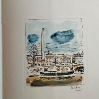 Litografia a colori di Orfeo Tamburi anni 1950-60