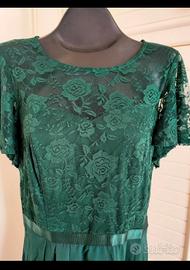 Vestito verde manica corta