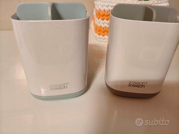 n. 2 Porta Spazzolino e Dentifricio Joseph (grigio