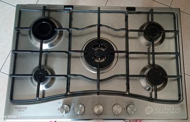Piano cottura a gas 5 fuochi Hotpoint Ariston