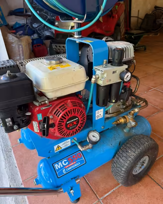 Motocompressore Campagnola raccolta olive.