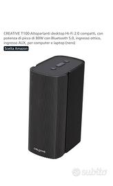 Altoparlanti desktop Hi-Fi 2.0, potenza reale 80W