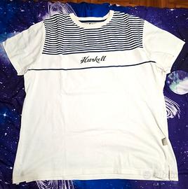 T-Shirt HURKETT bianga a righe mis. XL Usata Perf.