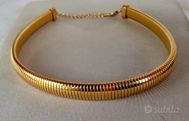 Collana tubogas choker oro 18 carati