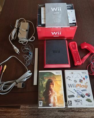Nintendo Wii Mini rossa completa  + 2  giochi