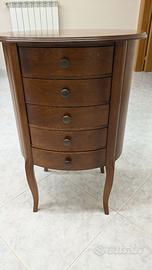 grazioso mobiletto ovale  5 cassetti. cm 50x40x70