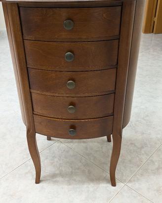 grazioso mobiletto ovale  5 cassetti. cm 50x40x70