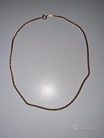 Collana in oro 750 Balestra filo intrecciato